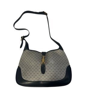 Gucci Black and Gray 2 way Jackie Bag with piston lock